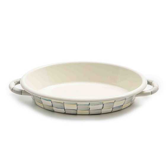 Sterling Check Enamel Oval Gratin Dish Medium