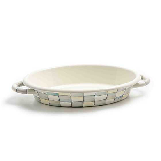 Sterling Check Enamel Oval Gratin Dish Medium