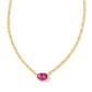 Kendra Scott Cailin Crystal Pendant Necklace In Gold Purple Crystal.
