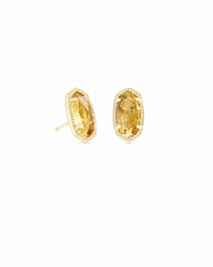 Ellie Gold Orange Citrine Quartz Earrings