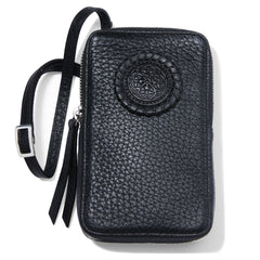 Black Ferrara Zip Around Phone Organizer Front View