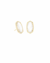 Ellie Gold Ivory Mother Of Pearl Earrings