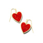 Heart Drop Earrings In Gold Red Kyocera Opal - Image 1 - Kendra Scott