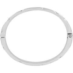 Footprints Hinged Bangle Side View