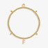Alphabet A Little - F - Gold Bracelet Front View