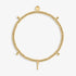 Alphabet A Little - I - Gold Bracelet Front View