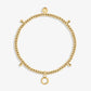 Alphabet A Little - O - Gold Bracelet Front View