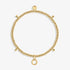 Alphabet A Little - O - Gold Bracelet Front View