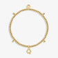 Alphabet A Little - Q - Gold Bracelet Front View