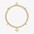 Alphabet A Little - Q - Gold Bracelet Front View