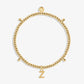 Alphabet A Little - Z - Gold Bracelet Front View