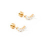 Lily Co Screwback Stud earrings with pearls.