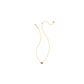 Ari Pave Crystal Heart Necklace Gold Red Crystal