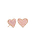 Ari Rose Gold Pink Drusy Earrings