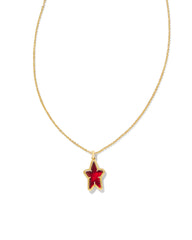 Ada Star Short Pendant Necklace in Gold Red Illusion - Kendra Scott