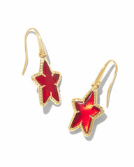 Ada Star Small Drop Earrings - Gold Red Illusion - From Kendra Scott.
