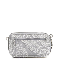 RFID All in One Crossbody Cloud Gray Paisley Back View