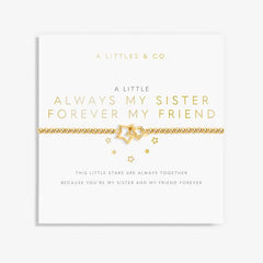 A Little Always My Sister Forever My Friend - Gold Bracelet Card View