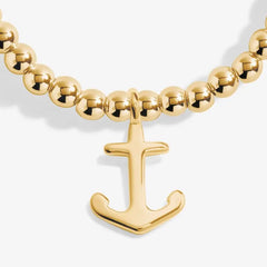 A Little Anchor - Gold Bracelet Charm View