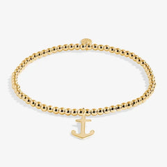 A Little Anchor - Gold Bracelet Front View
