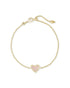 Ari Heart Delicate Chain Bracelet - Front View