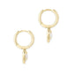 Ari Heart Huggie Earrings Side View