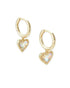 Ari Heart Huggie Earrings Front View