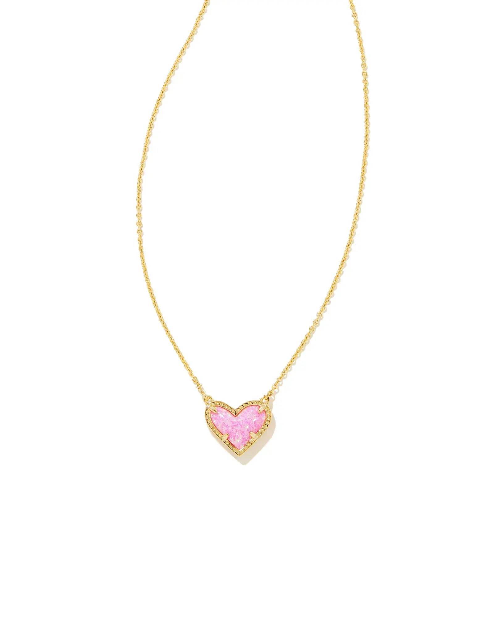 Ari Heart Pendant Necklace - Front View