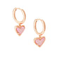 Ari Heart Huggie Earrings - Front View
