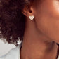 Ari Heart Stud Earrings - Model View