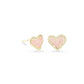 Ari Heart Stud Earrings - Side View