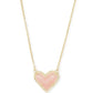 Ari Heart Short Pendant Necklace - Front View