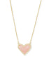 Ari Heart Short Pendant Necklace - Front View