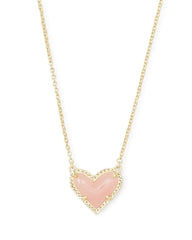 Ari Heart Short Pendant Necklace - Front View