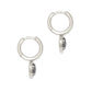 Ari Heart Huggie Earrings Side View
