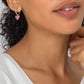 Ari Heart Huggie Earrings Model View