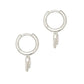 Ari Heart Huggie Earrings Side View