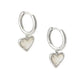 Ari Heart Huggie Earrings Front View