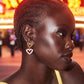 Ashton Heart Drop Earrings - Model View