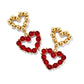 Ashton Heart Drop Earrings - Front View