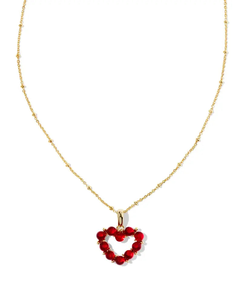 Ashton Heart Short Pendant Necklace - Front View