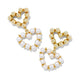 Ashton Heart Drop Earrings - Front View
