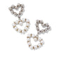 Ashton Heart Drop Earrings - Front View