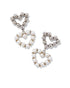 Ashton Heart Drop Earrings - Front View
