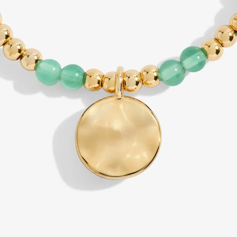 A Little Birthstone August Aventurine - Gold