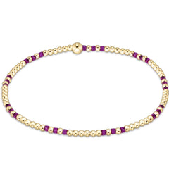 Hope Joy Pattern 2mm Bead Bracelet - Fuchsia