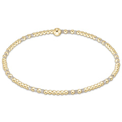 Hope Joy Pattern 2mm Bead Bracelet - Milkshake