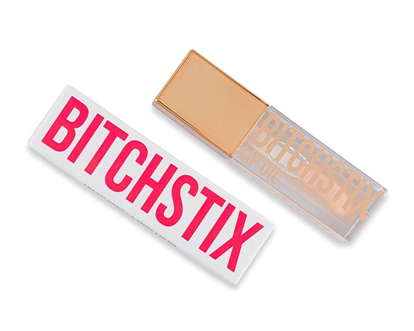 A BITCHSTIX fresh vanilla mint lip oil.