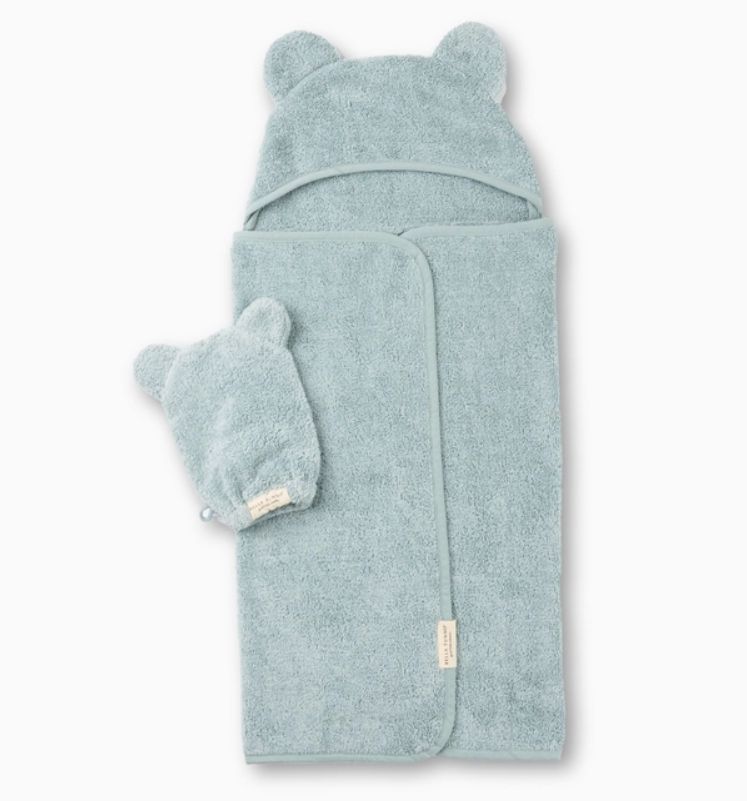 Hooded Towel + Wash Mitt Set