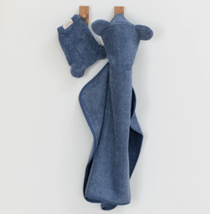 Hooded Towel + Wash Mitt Set